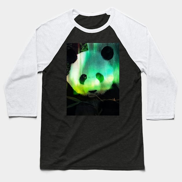 Panda Bear Baseball T-Shirt by teenamarie23art